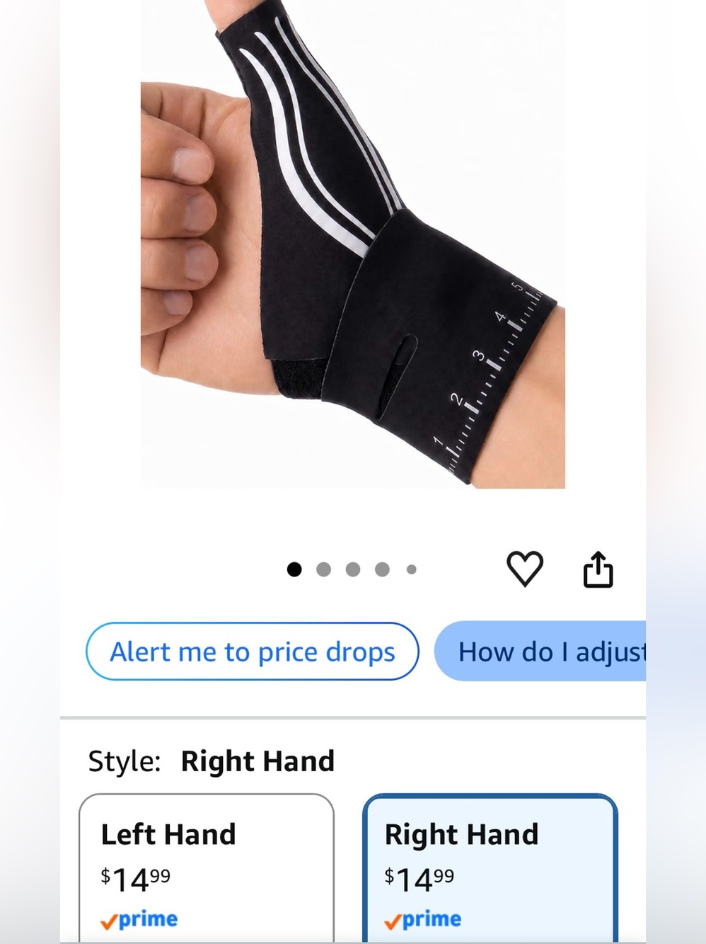 Thumb Wrist Soft Support Brace (Right Hand)